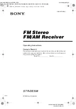 Sony STR-DE598 - A/v Receiver Operating Instructions Manual preview