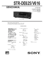 Sony STR-DE625 - Fm Stereo/fm-am Receiver Service Manual preview