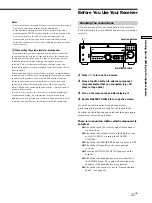 Предварительный просмотр 21 страницы Sony STR-DE675 - Fm Stereo/fm-am Receiver Operating Instructions Manual