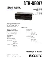 Preview for 1 page of Sony STR-DE697 Service Manual