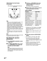 Предварительный просмотр 20 страницы Sony STR-DE895 - Fm Stereo/fm-am Receiver Operating Instructions Manual