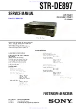 Preview for 1 page of Sony STR-DE897 Service Manual