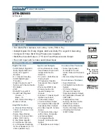 Preview for 1 page of Sony STR-DE985 Product Information