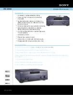 Sony STR-DE998 - A/v Receiver Specifications предпросмотр