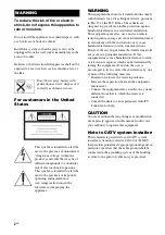 Предварительный просмотр 2 страницы Sony STR-DG1100 Operating Instructions Manual