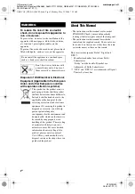 Preview for 2 page of Sony STR-DG300 Operating Instructions Manual