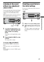 Предварительный просмотр 49 страницы Sony STR-DG520 Operating Instructions Manual