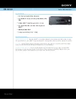 Sony STR-DG520 Specifications preview