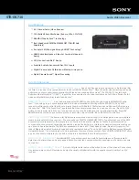 Sony STR-DG710 Specifications preview