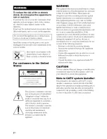 Preview for 2 page of Sony STR-DG810 Operating Instructions Manual