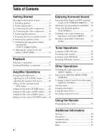 Preview for 4 page of Sony STR-DG810 Operating Instructions Manual