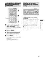 Preview for 67 page of Sony STR-DG810 Operating Instructions Manual