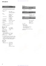 Preview for 2 page of Sony STR-DG810 Service Manual