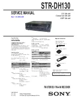 Sony STR-DH130 Service Manual preview