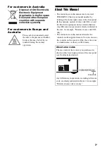 Предварительный просмотр 3 страницы Sony STR DH500 - A/V Receiver Operating Instructions Manual