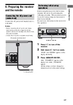 Предварительный просмотр 23 страницы Sony STR DH500 - A/V Receiver Operating Instructions Manual