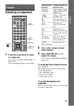 Предварительный просмотр 29 страницы Sony STR DH500 - A/V Receiver Operating Instructions Manual