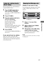 Предварительный просмотр 51 страницы Sony STR DH500 - A/V Receiver Operating Instructions Manual