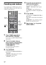 Предварительный просмотр 52 страницы Sony STR DH500 - A/V Receiver Operating Instructions Manual