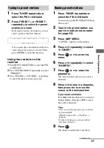 Предварительный просмотр 53 страницы Sony STR DH500 - A/V Receiver Operating Instructions Manual