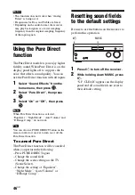 Предварительный просмотр 46 страницы Sony STR-DH540 Operating Instructions Manual