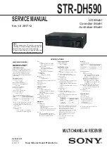 Предварительный просмотр 1 страницы Sony STR-DH590 Service Manual