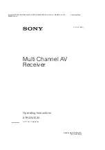 Sony STR-DN1020 Operating Instructions Manual предпросмотр