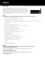 Sony STR-DN1020 Specifications preview