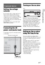 Предварительный просмотр 37 страницы Sony STR-DN1040  Guide Operating Instructions Manual