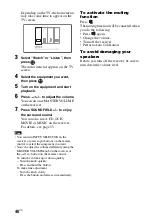 Предварительный просмотр 46 страницы Sony STR-DN1040  Guide Operating Instructions Manual