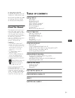 Preview for 3 page of Sony STR-GA7ES Operating Instructions Manual