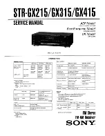 Preview for 1 page of Sony STR-GX215 Service Manual