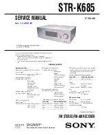 Sony STR-K685 Service Manual preview