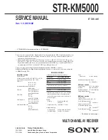 Sony STR-KM5000 Service Manual preview