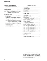 Preview for 2 page of Sony STR-KS1000P Service Manual