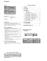 Preview for 2 page of Sony STR-KSL50 Service Manual