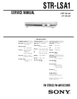 Sony STR-LSA1 Service Manual preview