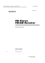 Sony STR-LV500 Operating Instructions Manual preview