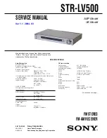 Sony STR-LV500 Service Manual preview