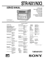 Sony STR-NX1 Service Manual preview