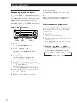 Предварительный просмотр 12 страницы Sony STR-SE381 Operating Instructions Manual