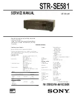 Preview for 1 page of Sony STR-SE581 Service Manual