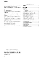 Preview for 2 page of Sony STR-SL5 Service Manual