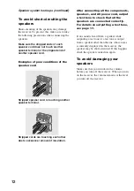 Preview for 12 page of Sony STR-SL7 - Fm Stereo/fm-am Receiver Operating Instructions Manual