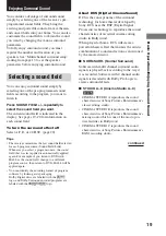 Preview for 19 page of Sony STR-SL7 - Fm Stereo/fm-am Receiver Operating Instructions Manual