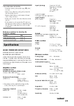 Preview for 29 page of Sony STR-SL7 - Fm Stereo/fm-am Receiver Operating Instructions Manual