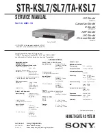 Sony STR-SL7 - Fm Stereo/fm-am Receiver Service Manual preview