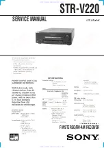 Preview for 1 page of Sony STR-V220 Service Manual