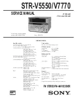 Предварительный просмотр 1 страницы Sony STR-V5550 Service Manual