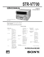 Preview for 1 page of Sony STR-V7700 Service Manual